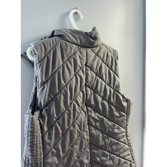 NYC New York & Company Women's Gray Puffer Vest Full Zipper Pockets Size L - Picture 6 of 8